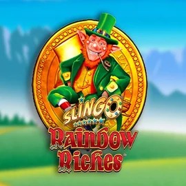 Slingo Rainbow Riches logo by Gaming Realms at Spinaura Casino