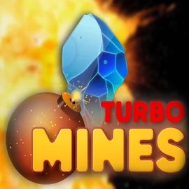 Turbo Mines slot logo by Turbo Games at Spinaura Casino